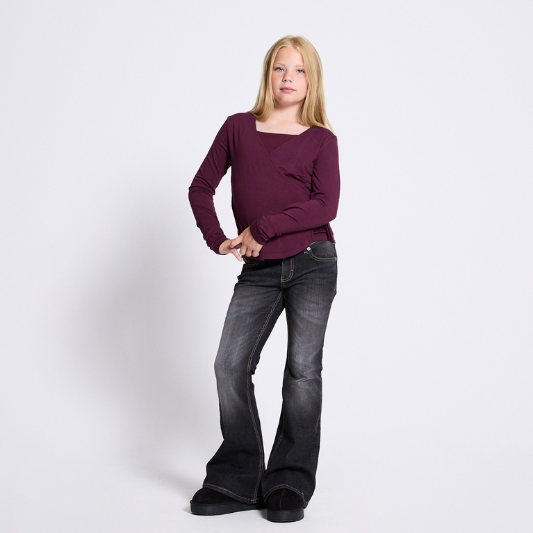 Wrap top "Bodil" Light Burgundy